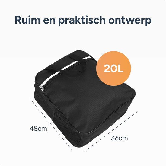 Alyze Rollstuhltasche mit Reflexionsstreifen - Wasserdicht -Große Aufbewahrungstasche - Geeignet für Rollstuhl, Scooter & Rollator - schwarz - Rollstuhlzubehör