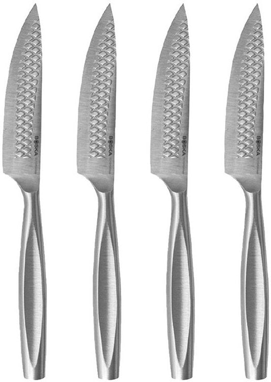 Boska Steakmesser / Steakmesser-Set Monaco+ - 4 Stück - Edelstahl - Multifunktional - Antihaft