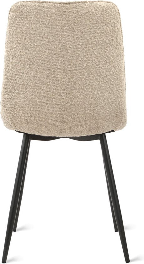 Multifurn - Esstischstuhl 'Yerevan' (Bouclé, Taupe, 2er Set)