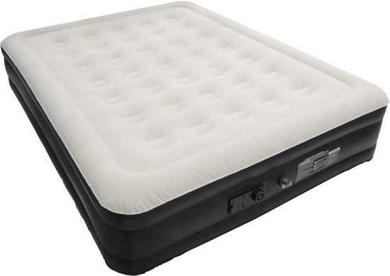 FLOAT NimbusRest - 2-Personen-Luftbett mit eingebauter elektrischer Pumpe - < 3 min schnelles Aufblasen - 198 x 152 x 38 cm - Selbstaufblasende Zwei-Personen-Luftmatratze - Gästebett Queen