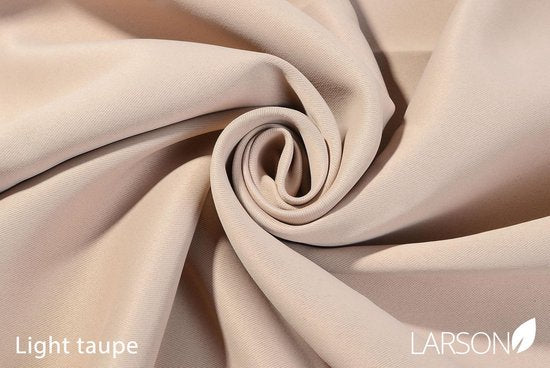 Larson - Luxushotel Verdunkelungsvorhang - mit Ringen - 3m x 2.5m - Light taupe