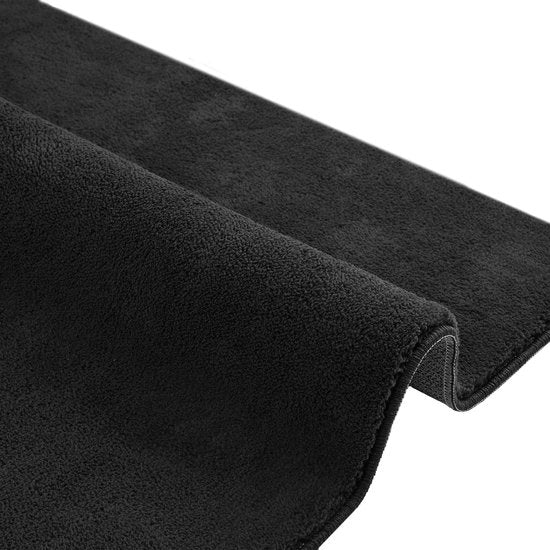 tectake - Kurzflorteppich - 120 x 170 cm - Schwarz - Teppich für Wohnzimmer, Schlafzimmer, Esszimmer - Pflegeleicht und waschbar - Anti-Rutsch-Unterlage - Allergikerfreundlich - Verschiedene Größen und Farben