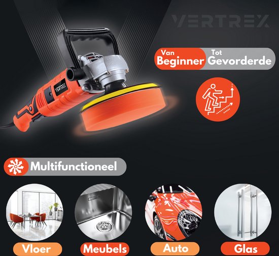 VERTREX Polierer - Poliermaschine für Autos - Polierscheiben - Poliermaschinen