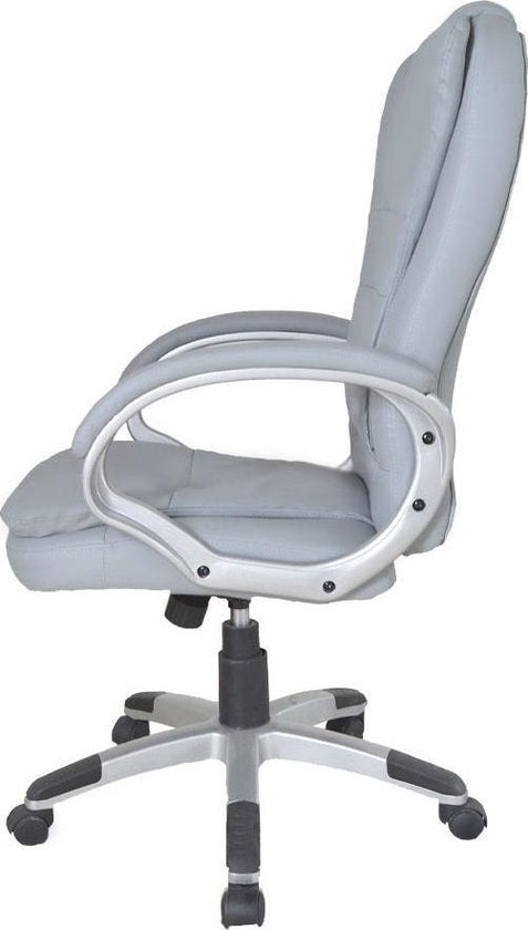 Drehstuhl - Chefsessel - ergonomisch verstellbar - extra dick gepolstert - grau