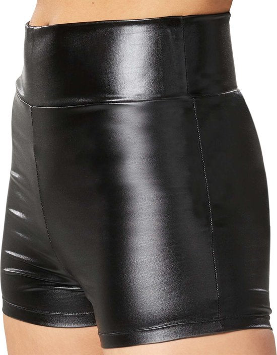 Dressforfun Faschingskostüm Metallic Hotpants Schwarz – Damen – Größe L