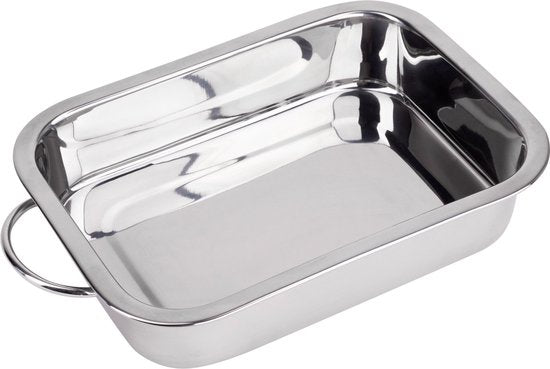 Renberg Lasagneform - Backform - Edelstahl - 32 x 23 x6,3CM -4 Liter