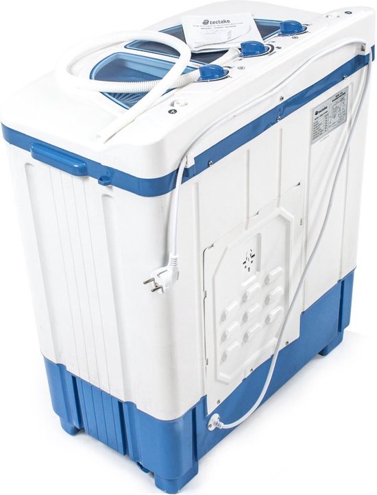 Tectake - Waschmaschine-Trockner-Kombination - Freistehend - Blau/Weiß