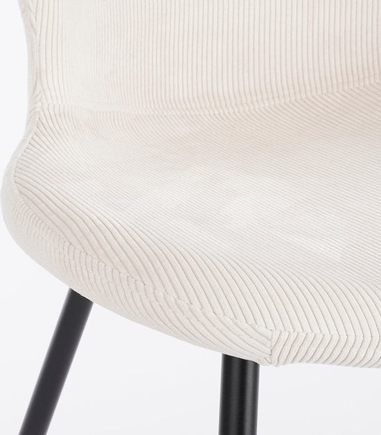 Mica Decorations Max Esszimmerstuhl - Samt - Off White