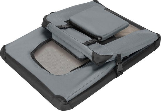Klappbare Hundetransportbox / Bank Lassie M - Grau - 42 x 60 x 44 cm