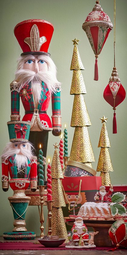 House of Seasons Weihnachtsbaum - L15 x B8 x H68 cm - Metall - Gold