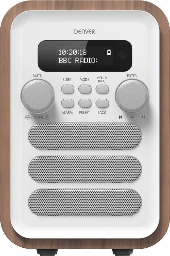 Denver DAB-Radio - Retro-Radio - Bluetooth - DAB+/ FM-Radio - DAB48W
