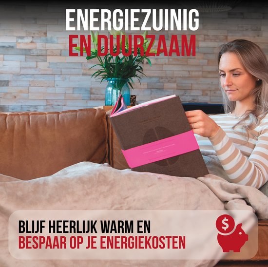 DistinQ Electric Blanket XXL 180x160 cm - 2 Personen Wickeldecke - 160Watt - Automatische Abschaltung - Überhitzungsschutz - 9 Stufen - Wärmedecke - Beige Energieeffizient -