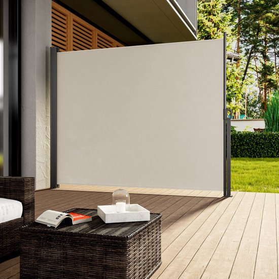 Casaria Wind-/Gartenschirm Nosara - 180x300cm ausziehbar - Creme