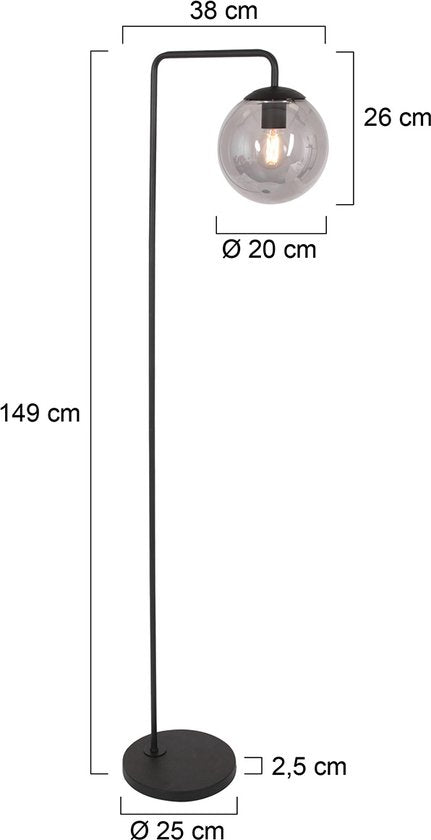 Steinhauer Stehleuchte Bollique Schwarz