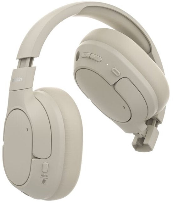 Belkin AUD008HQSA Kopfhörer/Headset Kopfhörer Wireless Headband Anruf/Musik USB Typ-C Bluetooth Sand