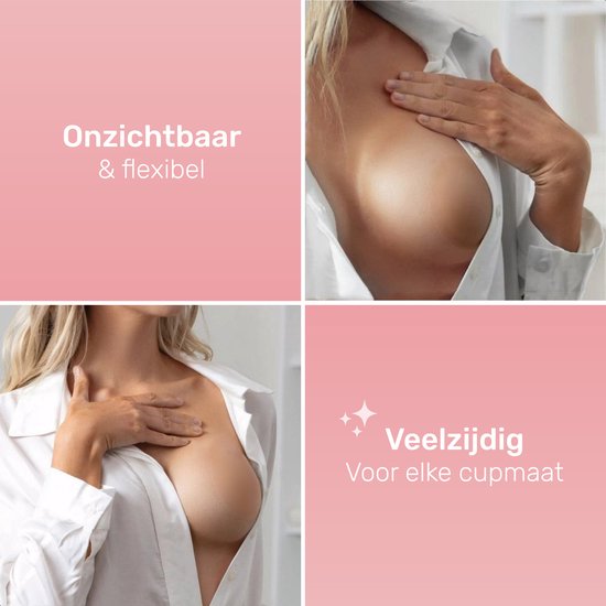 Soft & Silky - Brustwarzenabdeckungen - 2 Stück - Wiederverwendbar - Silikon - Selbstklebend - Brustwarzenband - Brustwarzenaufkleber - Brustwarzenaufkleber