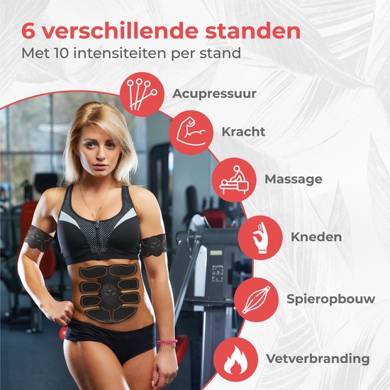Nuvance - Elektrischer Bauchmuskeltrainer - EMS-Trainer - Bauchmuskeltrainer - Sixpack-Trainer - EMS-Muskelstimulator
