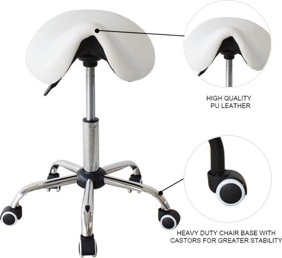 Sattelhocker ergonomisch - Barbierhocker - Arbeitshocker - Tabouret - höhenverstellbar