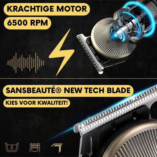6-in-1 Barttrimmer Männer - Trimmer für Bart und Körper - Inkl. 6 Aufsätze - Body Groomer Männer - Body Trimmer Männer - Clippers - 0.5-15MM - Nase und Ohren - Multitrimmer - Haartrimmer - Trimmgerät Bartmaschine - Multigroomer