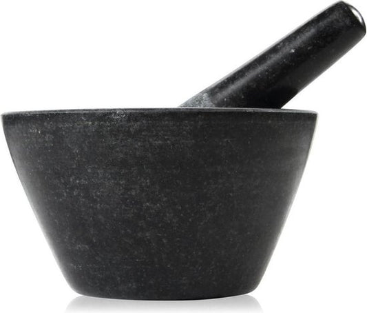 Boska Mörser Kräuter - Granit - Mit Stößel - Schwarz - Ø 17,5 cm