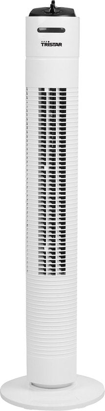 Turmventilator 79 cm - 3 Geschwindigkeiten - Timerfunktion - Oszillierend - Leise & Kompakt - Tristar VE-5806 - Weiß