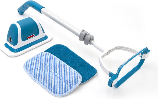 Livington MultiScrubber Elektro-Scheuergerät – Akku-Mopp zum mühelosen Wischen, Schrubben und Polieren – 2-in-1-Wischsystem als Handschrubber und Bodenwischer – Mail-Order-Edition