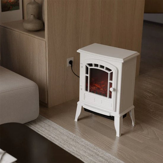 Elektrischer Kamin - Inkl. Flammeneffekt - Weiß