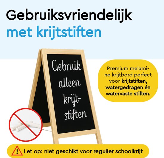 BRASQ Chalkboard Blank - 55x 85 CM - Chalkboard - Werbeschild - Bürgersteigschild - Doppelseitig - für Innen und Außen - Gastgewerbe