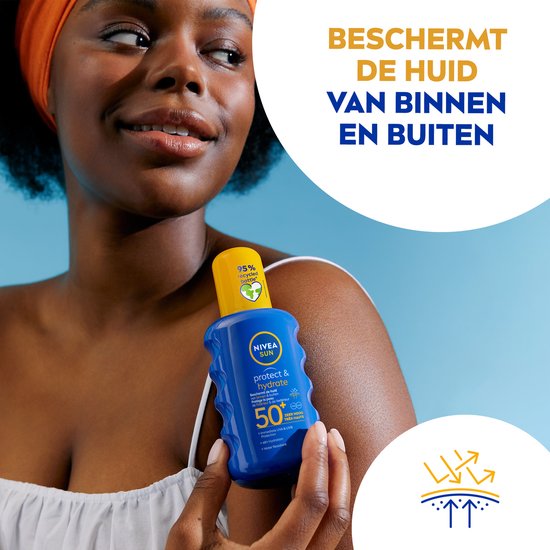 NIVEA SUN Protect & Hydrate Sonnenspray - SPF 50 - Sonnenspray - Schützt und hydratisiert - Sonnenschutz - Korallenfreundlich - Mit Vitamin E - 200 ml