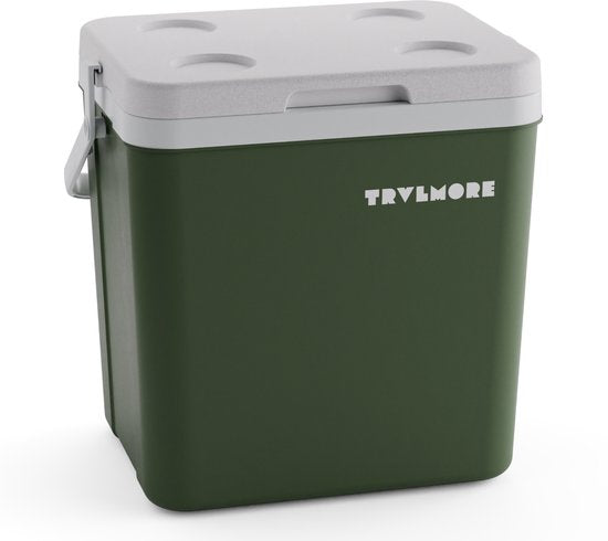 TRVLMORE Cool Box 26L - Kühlbox - Inklusive 2 Kühlelemente - Grün