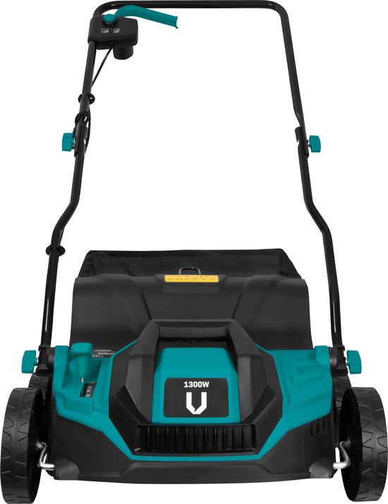 VONROC Elektro-Vertikutierer - Rasenlüfter - 1300W - Schnittbreite 320 mm - 4 Tiefeneinstellungen (12/9/6/3 mm) - inkl. 35L Auffangbehälter