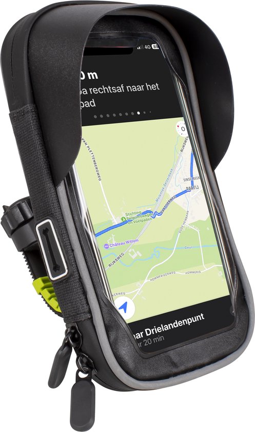 Nuvance - Handyhalterung Fahrrad - GSM Halterung für Fahrrad, Fatbike, Roller & Motor Lenker - Wasserdicht - 360 Grad Drehung - Fahrradhalterung für Smartphones