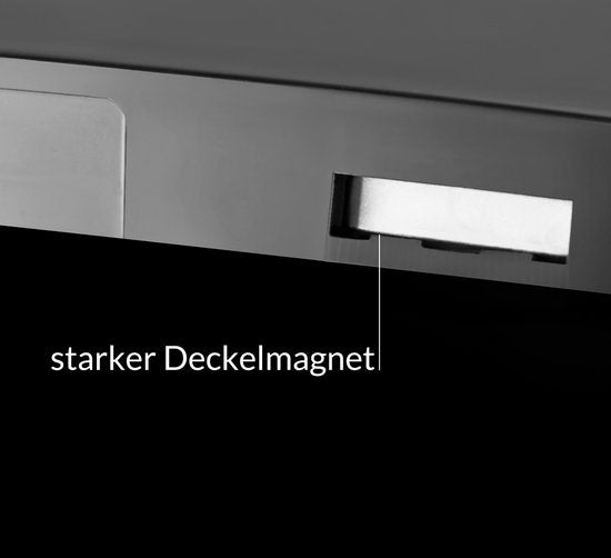 Monzana Mülleimer - Automatik Rund 40L 30x69cm Display Sensor - Schwarz
