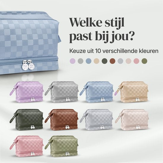 Skycases Travel Essentials - Kulturtasche und Make-up-Organizer - wasserdicht und kompakt - für Reisen und den täglichen Gebrauch geeignet - Unisex - hellblau