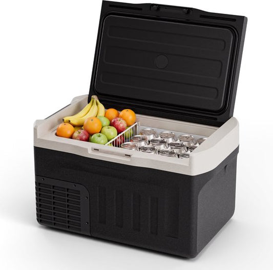 Auronic Electric Cool Box - Kompressor - 21L - 12V und 240 Volt - Camping-Kühlschrank - Frigobox Auto - Schwarz