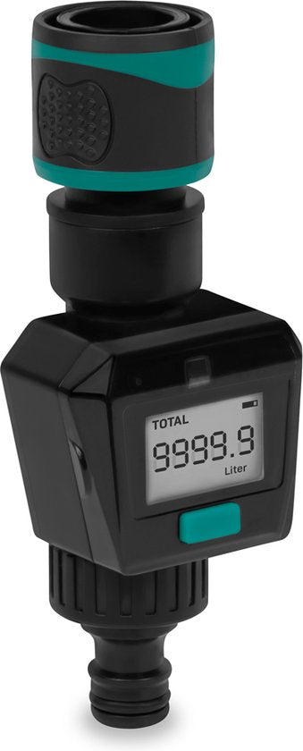 VONROC Wasserzähler - Digital - Inkl. Schlauchanschlüsse und Batterie
