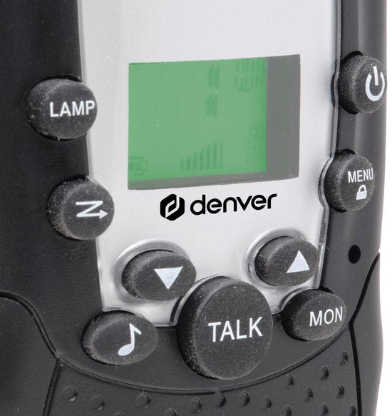 Denver Walkie-Talkie - 8 Kanäle - Bis zu 5 km Reichweite - 2er-Set - Taschenlampe - WTA449