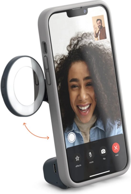 Shiftcam SnapLight Smartphone Ringlicht – 4 Helligkeitsstufen – Wiederaufladbar – MagSafe kompatibel - Rosa