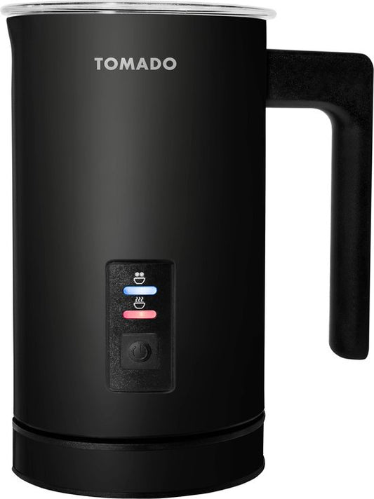 Tomado TMF1201B - Elektrischer Milchaufschäumer - Heißes und kaltes Aufschäumen - Heizung - Cappuccinozubereitung - Mattschwarz