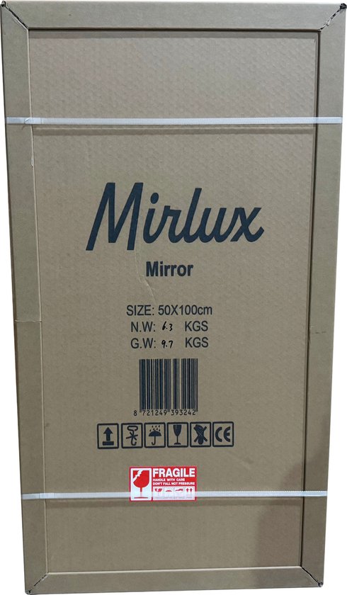 Mirlux Badezimmerspiegel - Mit LED-Beleuchtung & Heizung - Oval - 100x50CM - Schwarzer Rahmen