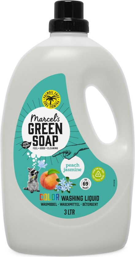 Marcel's Green Soap Flüssigwaschmittel - Großpackung - Pfirsich & Jasmin - 3L - 69 Waschgänge