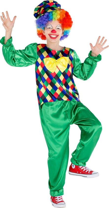 dressforfun - Jungen Kostüm Clown Freddy 104 (3-4y) - Faschingskostüm Kostüm Halloween Faschingskostüm Partykleid Karnevalskostüm Fasching Partykleid - 300796