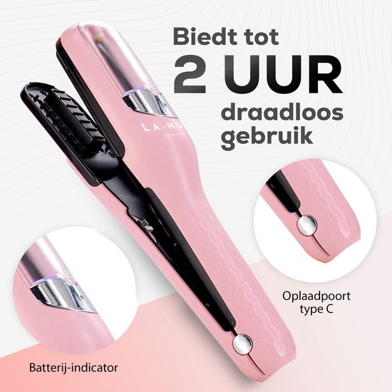 La Nou® Split Remover 4 Haarspitzenentferner - Inkl. Zubehör - Für gespaltene Haare - Haarspitzen-Trimmer - Pink