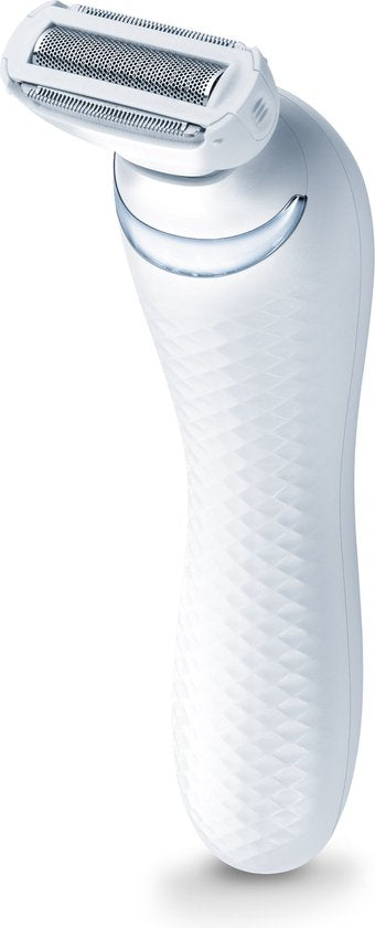 Beurer HL 36 Ladyshave – Elektrorasierer für Frauen – 4 Aufsätze / 2x Trimmer – Nass/Trocken – Spritzwassergeschützt – LED-Licht – Antiallergen – Inkl. Ladestation, Bürste und Aufbewahrungstasche - 3 Jahre Garantie