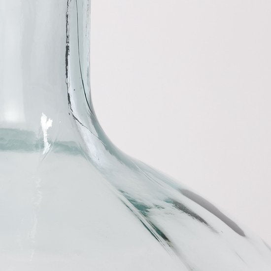 Mica Decorations Kyara Flaschenvase - H46 x Ø38 cm - Recyceltes Glas - Transparent