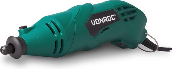 VONROC Multitool - Rotary - 160W - Inkl. 232 Zubehörteile, 2 Aufsätze, biegsamer Schaft und Aufbewahrungstasche