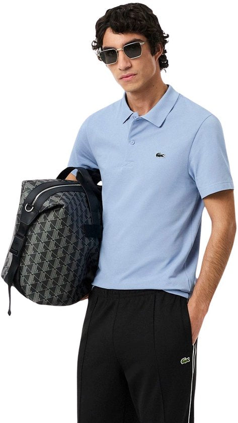 Lacoste Poloshirt, atmungsaktiv, hellblau – Größe L – Herren