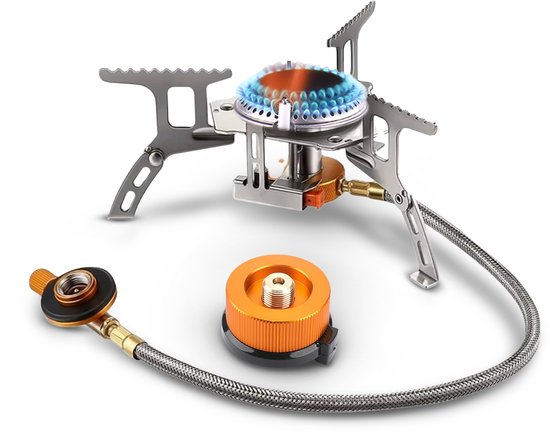 Ever Trex Gasbrenner - Campingkocher - Propan - Butan - 3500W - Auf Gas - 1 Gruben - Notfall - Notfallpaket - Campinggas - Gasfeuer