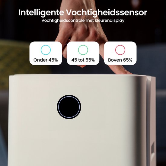 Gologi Luftentfeuchter mit App - Entfeuchtet bis zu 12L pro Tag - Wasch-Trocken-Funktion - Für Zuhause - Geeignet für Keller, Schlafzimmer, Badezimmer und Wohnzimmer - Luftentfeuchter - Feuchtigkeitsfresser gegen Schimmel - Weiß