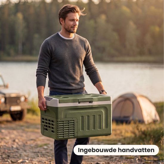 Auronic Electric Cool Box - Kompressor - 21L - 12V und 240 Volt - Campingkühlschrank - Frigobox Auto - Grün